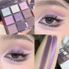 Music Festival Makeup 9 Color Purple Tones Eyeshadow Palette, Matte Glitter Shimmering Eye Shadow Makeup Palette, High Pigmented Colorful Eye Makeup Product