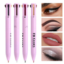  4 in 1 Multi-Function Makeup Pen, Compact Travel Eyeliner, Lip Liner, Eyebrow Pencil, Highlighter Eyeshadow Pen, Portable Multi-Function Makeup Pen, Summer Gift