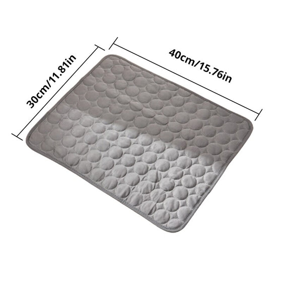 1PCS Grey Dog Ice Silk Cooling Pad