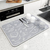 Super Absorbent Anti-slip Coffee Dish Large Kitchen Absorbent Draining Mat Drying Mat