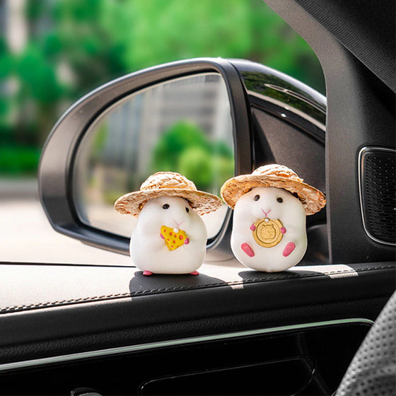 Car Decoration Hamster Car Accessories New Console Cute Doll Car Interior Pendant Car Decoration Cool Car Decoration