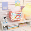 Cute Multifunction Tissue Box Holder Square for Home Kawaii Desktop Decor Tv Tissue Box Case Pink Phone Holder Storage Organizer