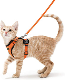  ATUBAN Cat Harness and Leash for Walking,Escape Proof Soft Adjustable Vest Harnesses for Cat,Breathable Reflective Strips Jacket