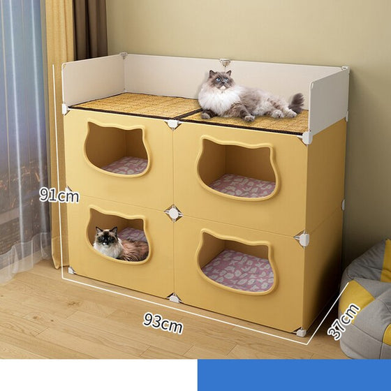 Cat Bed Detachable Cat Hiding House Comfortable Small Dog Nest Washable Cave Cats Beds Pet Supplies