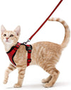 ATUBAN Cat Harness and Leash for Walking,Escape Proof Soft Adjustable Vest Harnesses for Cat,Breathable Reflective Strips Jacket