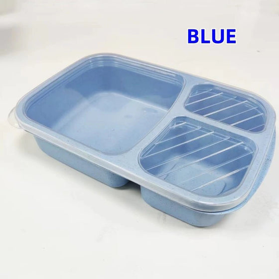 Microwave Lunch Box Wheat Straw Dinnerware Food Storage Container Children Kids School Office Portable Bento Box Lunch Bag