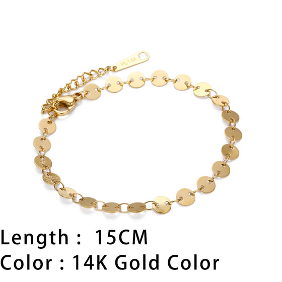 SUNIBI Classic Snake Chain Bracelets for Women