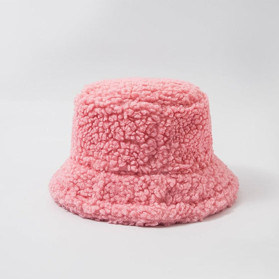 Lamb Wool Faux Bucket Hat