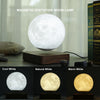 Creative 3D Magnetic Levitation Moon Lamp LED Night Light 14cm Rotating