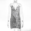 Sexy Backless y2k Metal Party Summer Dress Women Beach Night club Mini slip dress Glitter Sequin ladies Dresses 2022 Vestidos HL