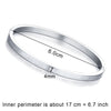 Titanium/Stainless Steel Bangle Bracelet