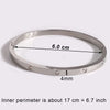 Titanium/Stainless Steel Bangle Bracelet