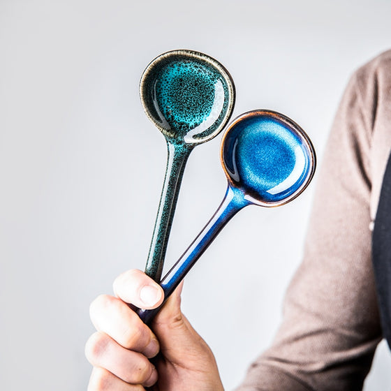 Japanese Ceramic Soup/Eating Spoon