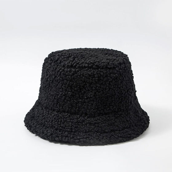 Lamb Wool Faux Bucket Hat