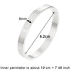 Titanium/Stainless Steel Bangle Bracelet