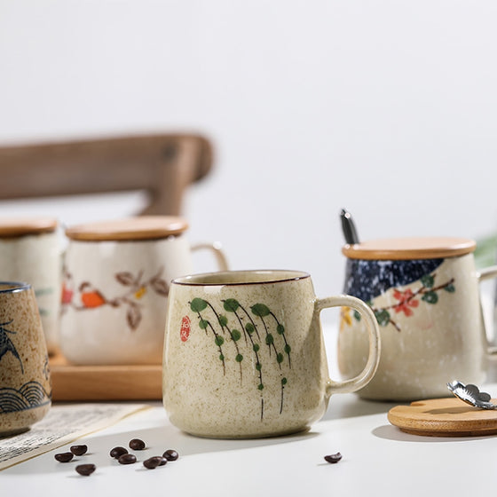 Vintage Japanese Style Ceramic Mug