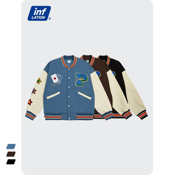 INFLATION Streetwear Vintage Baseball Jacket