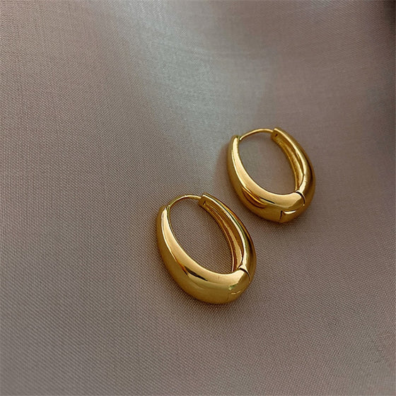 Classic Trending Metal Hoop Earrings