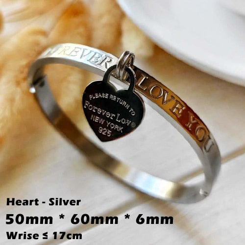 Titanium/Stainless Steel Bangle Bracelet