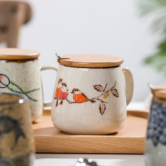 Vintage Japanese Style Ceramic Mug