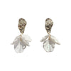 Korean White Shell Flower Petal Drop Earrings For Women New Statement pendientes Trendy Jewelry