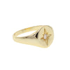 Gold Filled round geometric star ring