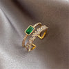 Emerald double ring