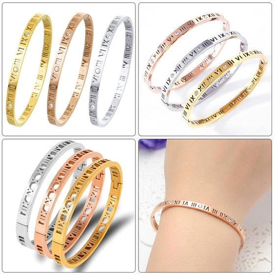 Titanium/Stainless Steel Bangle Bracelet