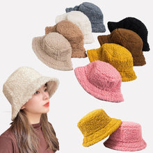  Lamb Wool Faux Bucket Hat