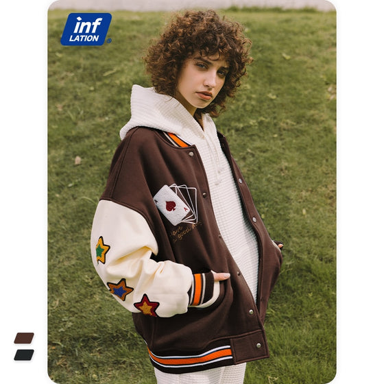 INFLATION Streetwear Vintage Baseball Jacket