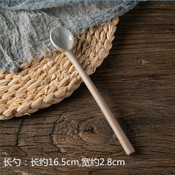 Japanese Ceramic Soup/Eating Spoon