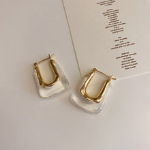  Transparent Resin Hoop Earrings