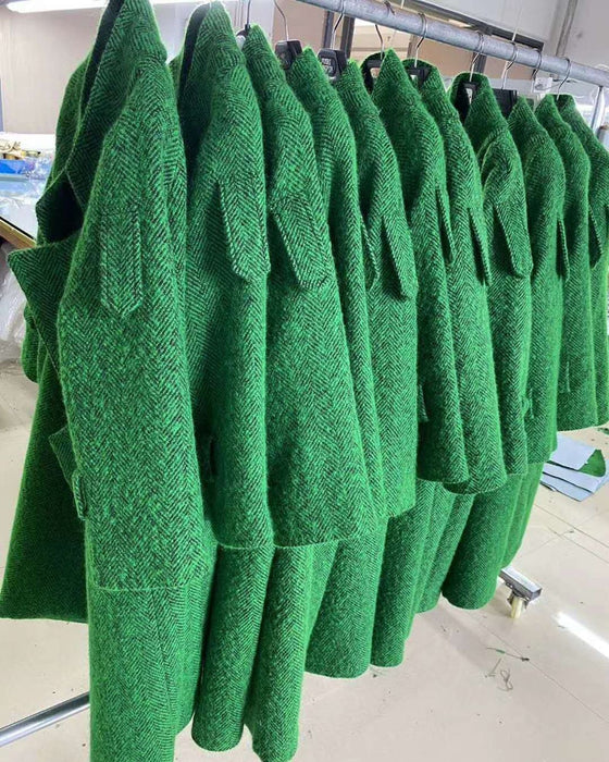 Emerald Woollen Overcoat