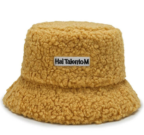 Lamb Wool Faux Bucket Hat