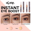 Klara Cosmetics Eye Boost Concealer before and after application on the undereye