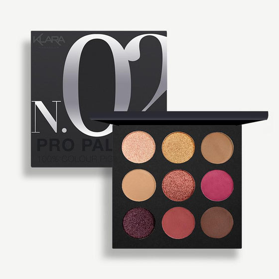 Klara Cosmetics Pro Eyeshadow Palette Number 2 product