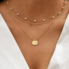 Crystal Zircon Heart Star Charm Layered Pendant Necklace Set for Women Charms Fashion