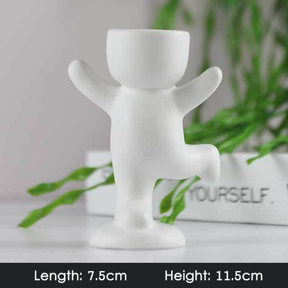 Creative Cute Imitation Humanoid Ceramic Flower Pot