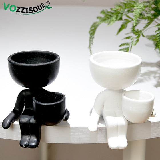 Creative Cute Imitation Humanoid Ceramic Flower Pot