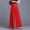 High Waisted Chiffon Wide Leg Pants