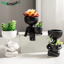  Creative Cute Imitation Humanoid Ceramic Flower Pot