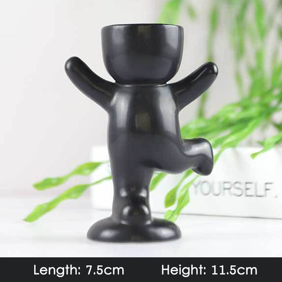 Creative Cute Imitation Humanoid Ceramic Flower Pot