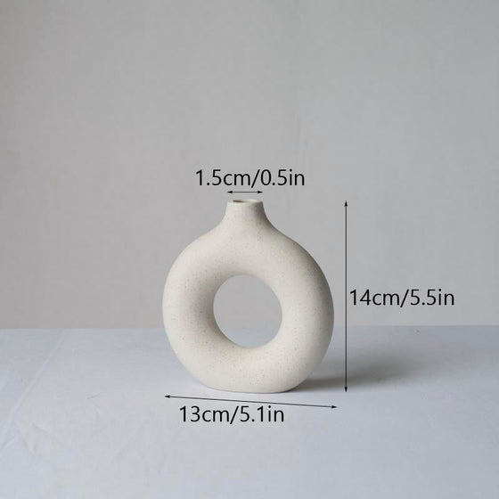 Nordic Circular Ceramic Vase