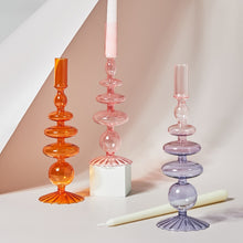  Retro Glass Candlesticks