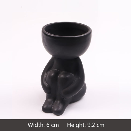 Creative Cute Imitation Humanoid Ceramic Flower Pot