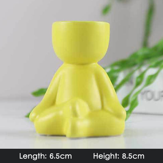 Creative Cute Imitation Humanoid Ceramic Flower Pot