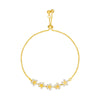 Elegant Inlaid Rhinestone Korean Bracelets Gold Colour Flower Charm Bracelet