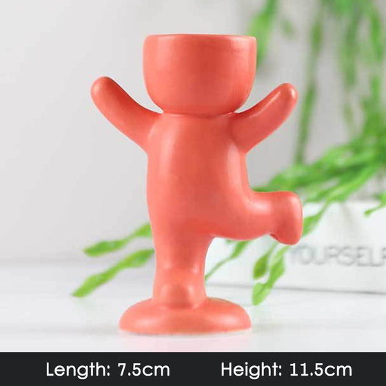 Creative Cute Imitation Humanoid Ceramic Flower Pot