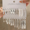 12pcs Of Suit Silver Alloy Earrings