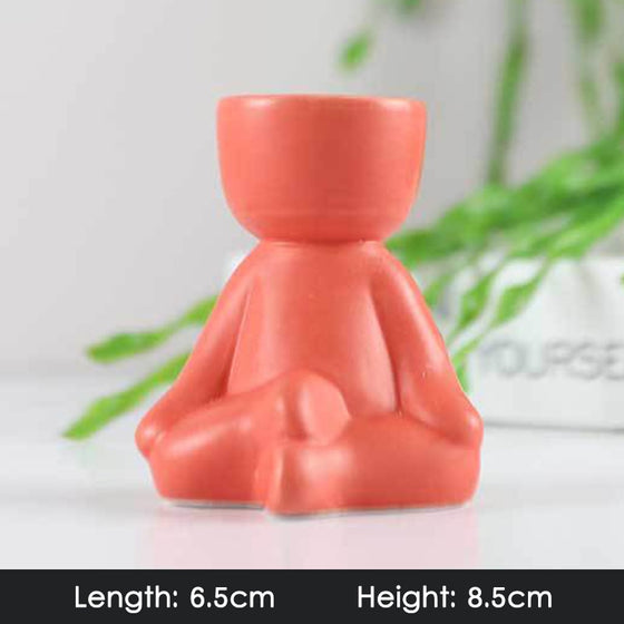 Creative Cute Imitation Humanoid Ceramic Flower Pot